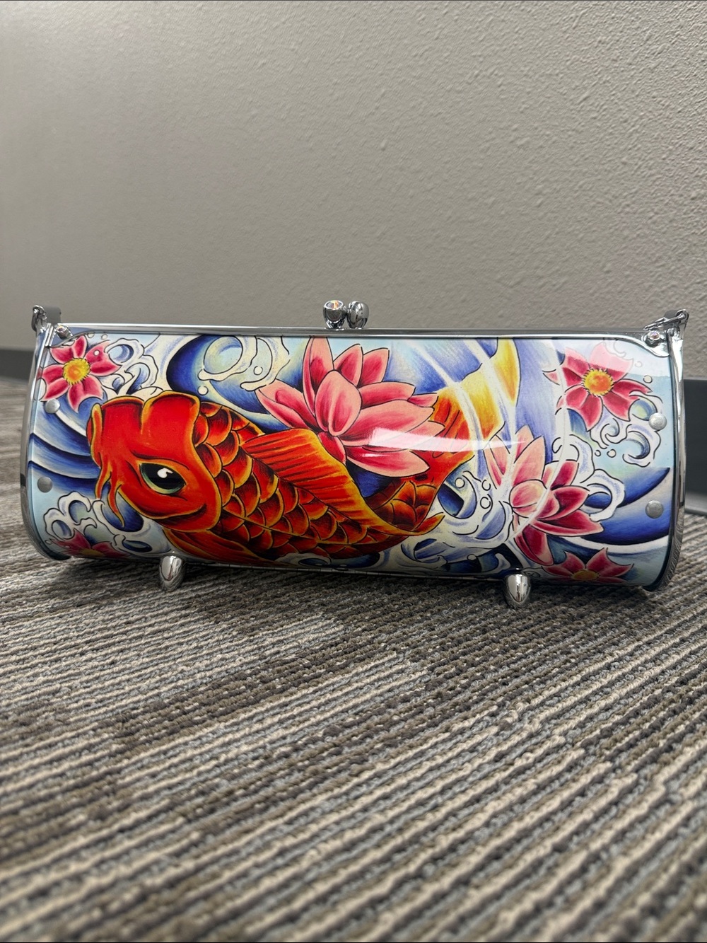 Little Earth Road Flair Red Koi Metal Purse- COA NWT